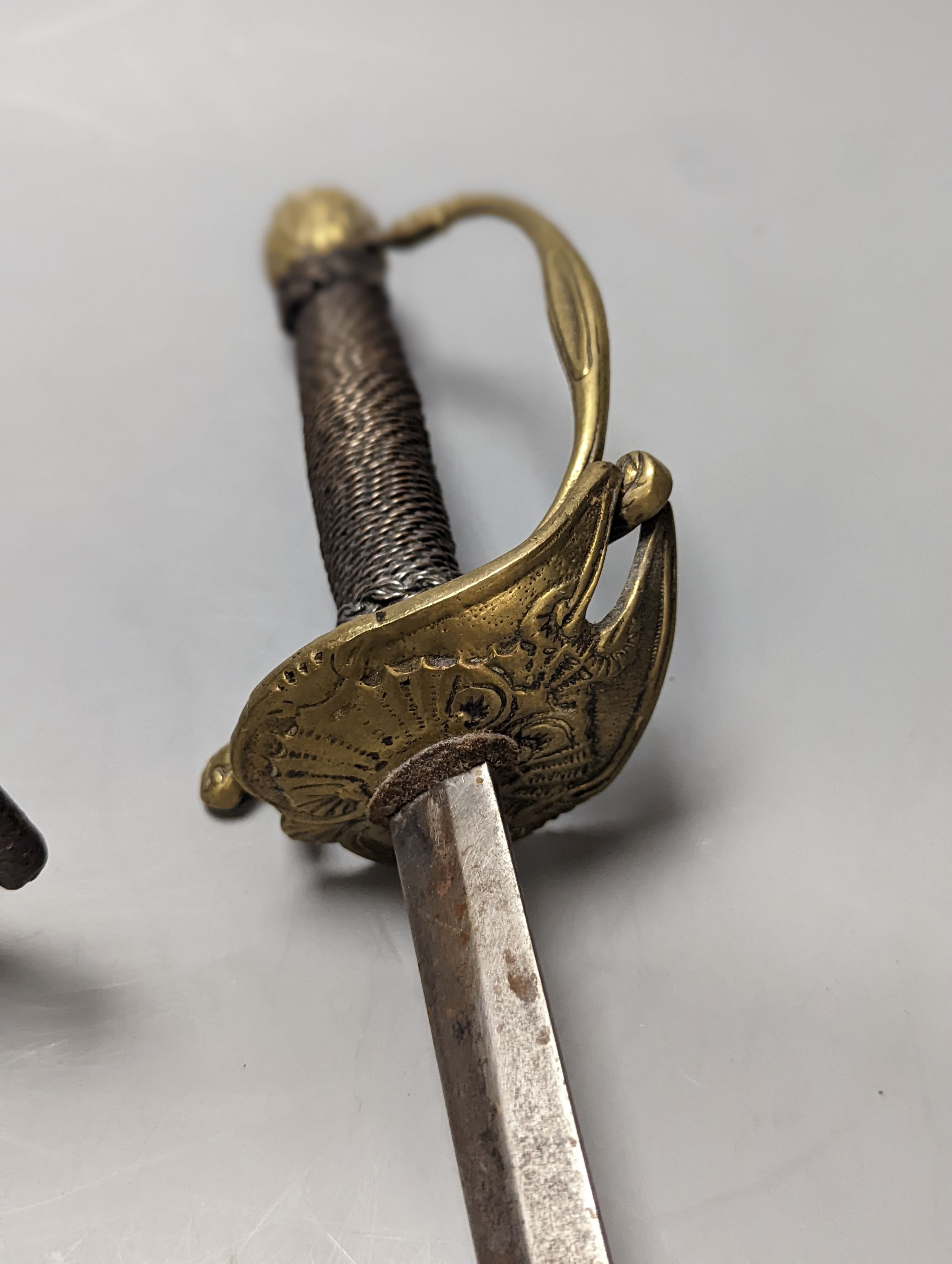 A 19th century Czech practice sword and a dress sword